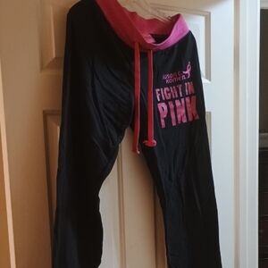 Black and Pink Fight in Pink Sweatpants